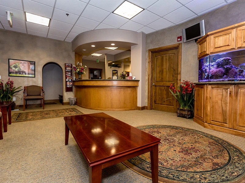A bright, calm operatory at the Rod Gleave, DMD dental office in Salt Lake City, UT