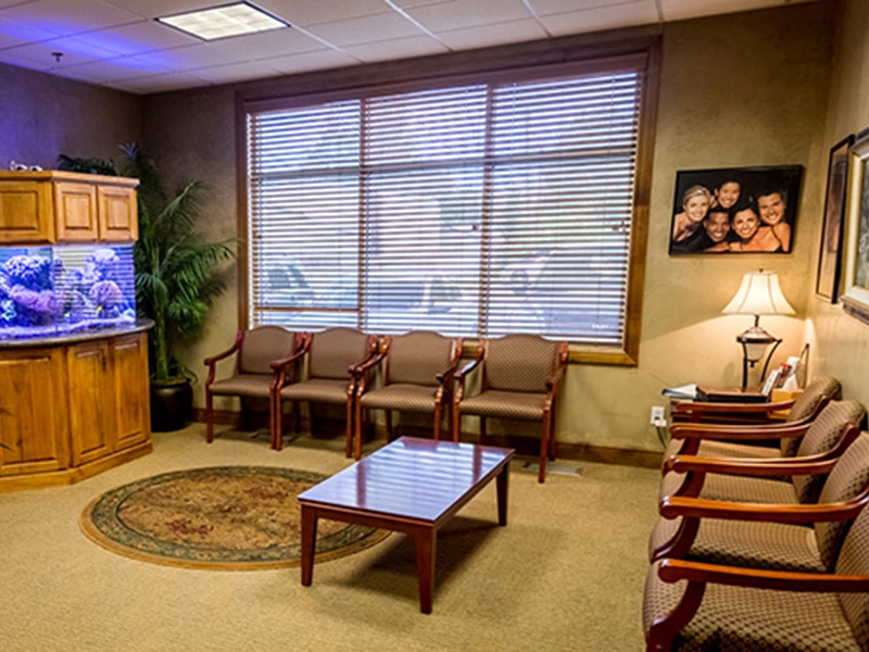The patient lounge at the Rod Gleave, DMD dental office in Salt Lake City, UT