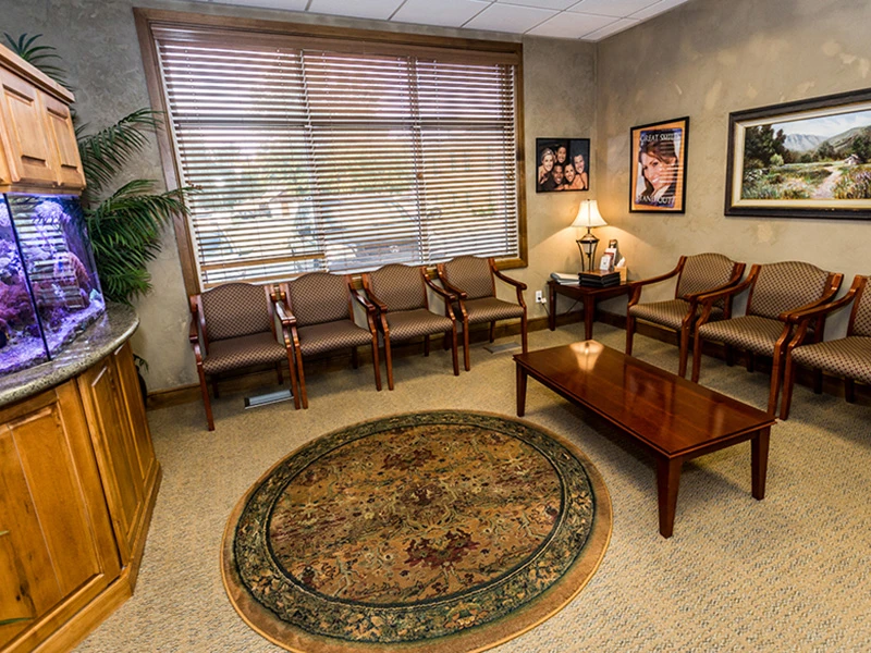 A treatment room with natural light at the Rod Gleave, DMD dental office in Salt Lake City, UT